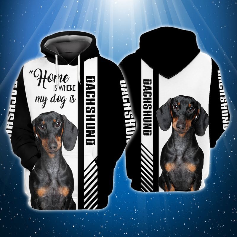 Home Is Where My Dog Is Dachshund 3D Full Print Hoodie Home Is Where My Dog Is Dachshund 3D Full Print Hoodie