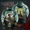 Horror Character Green Bay Packers  All Over Print 3D Hoodie