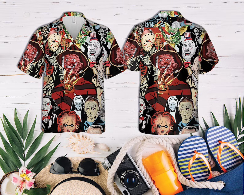 Horror Squad Tropical Hawaiian Shirt Horror Squad Tropical Hawaiian Shirt