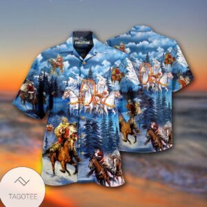 Horses And Santa Love Christmas Limited Hawaiian Shirt