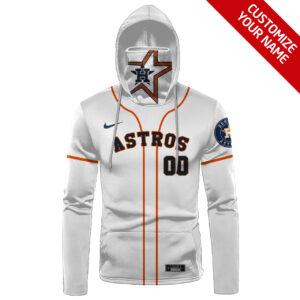 Houston Astros Mlb Custom Name And Number 3D Hoodie Mask