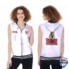 Houston Cougars Ncaa Mascot Logo Sleeveless Zip Hoodie