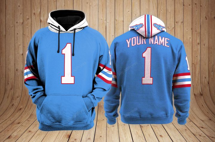 Houston Oilers Custom Name Hoodie Houston Oilers Custom Name Hoodie
