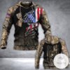 Hunting Us Flag Camo Branded Hoodie