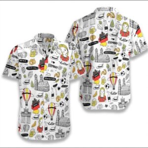 I Love Germany Hawaiian Shirt Summer Button Up