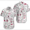 I Love Poland Doodle Hawaiian Shirt Summer Button Up