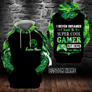 I Never Dreamed I Would Be A Super Cool Gamer Personalized Custom Name 3D Hoodie