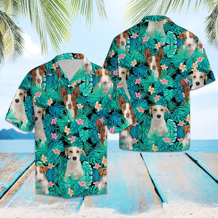Ibizan Hound Tropical Hawaiian Shirt Summer Button Up Ibizan Hound Tropical Hawaiian Shirt Summer Button Up