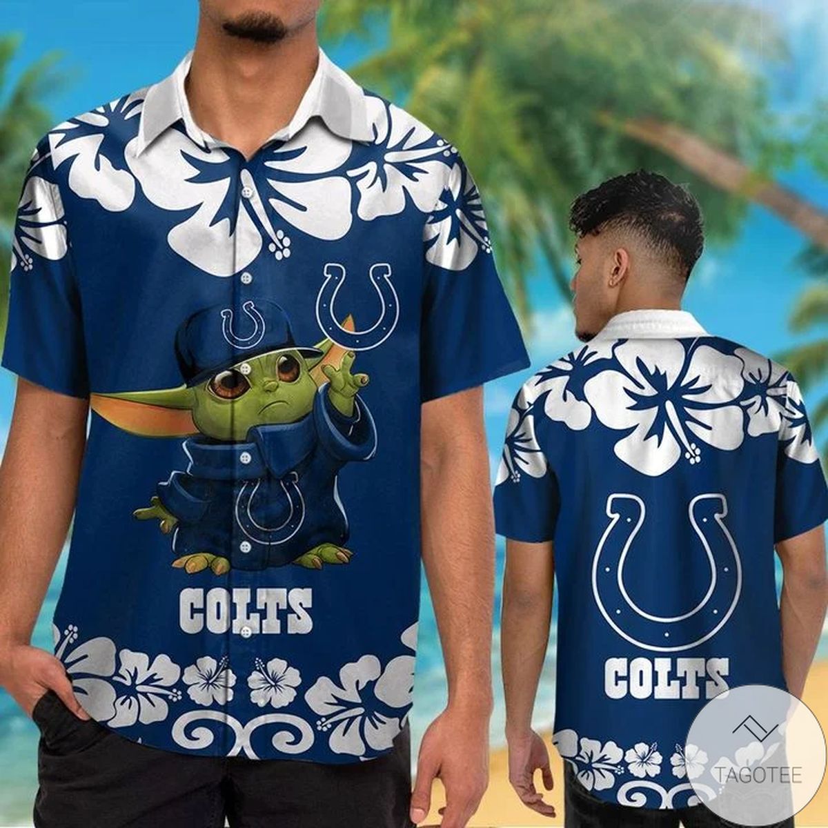 Indianapolis Colts Baby Yoda Hawaiian Shirt Indianapolis Colts Baby Yoda Hawaiian Shirt