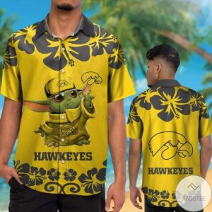 Iowa Hawkeyes Baby Yoda Hawaiian Shirt
