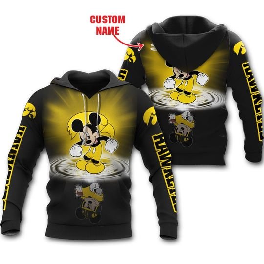 Iowa Hawkeyes Mickey Custom Name Shirt Iowa Hawkeyes Mickey Custom Name Shirt