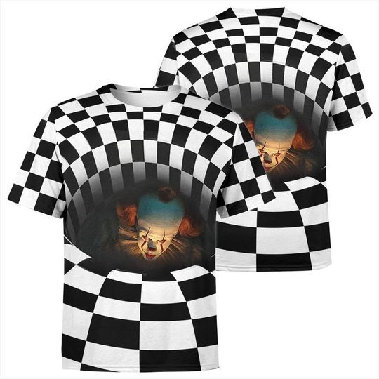 It Clown Pennywise Illusions 3D Hoodie And Shirt It Clown Pennywise Illusions 3D Hoodie And Shirt