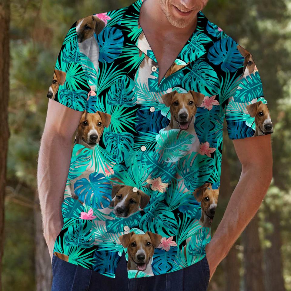 Jack Russell Terrier Tropical Bigfoot Hawaiian Shirt Jack Russell Terrier Tropical Bigfoot Hawaiian Shirt