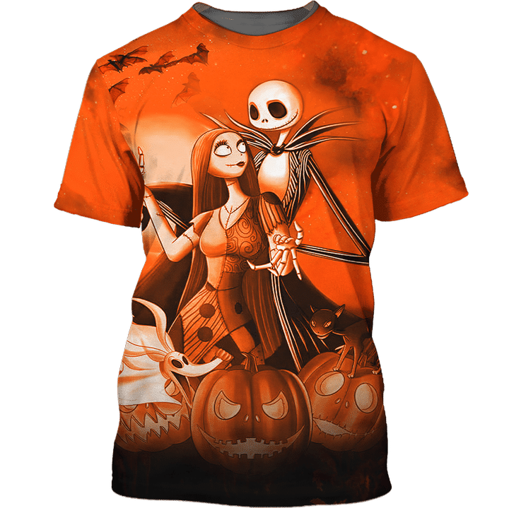 Jack Skelington And Sally Halloween Night Shirt Jack Skelington And Sally Halloween Night Shirt
