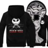Jack Skellington Fuck You Love You 3D Fleece Hoodie
