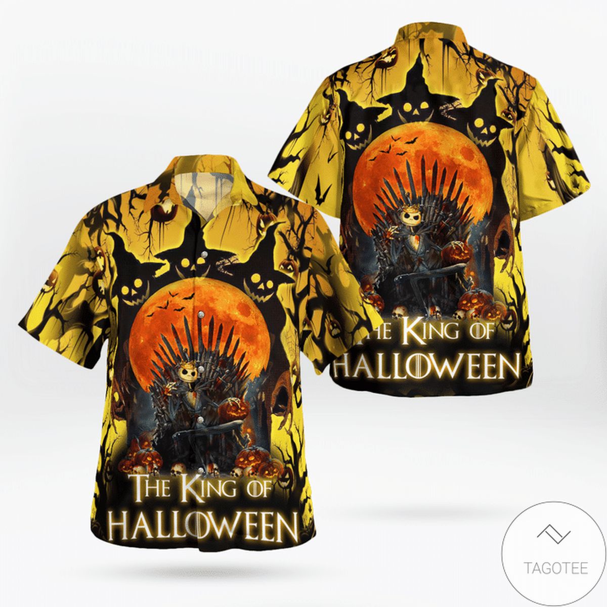 Jack Skellington The King Of Halloween Hawaiian Shirt Jack Skellington The King Of Halloween Hawaiian Shirt