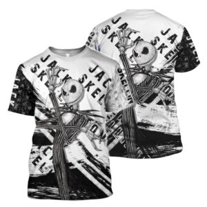 Jack Skellington The Nightmare Before Christmas Custom Name 3D Shirt And Hoodie