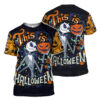 Jack Skellington This Is Halloween Custom Name 3D T-Shirt And Hoodie
