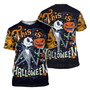 Jack Skellington This Is Halloween Custom Name 3D T-Shirt And Hoodie