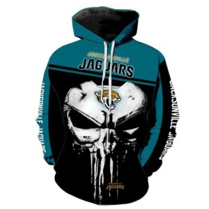 Jacksonville Jaguars Nfl Punisher Skull 3D Hoodie