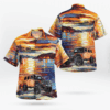 Jeep Sunset Beach Painting Hawaiian Shirt