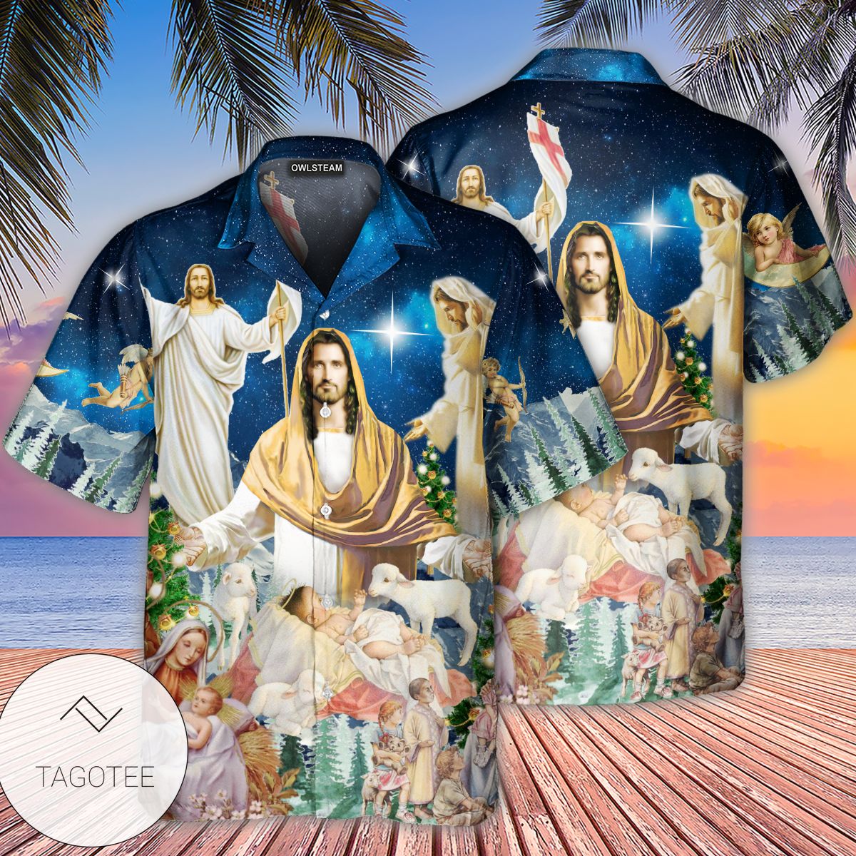 Jesus Christmas Miracle Night Hawaiian Shirt Jesus Christmas Miracle Night Hawaiian Shirt