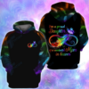 Jesus Faith Over Fear Colorful All Over Printed 3D Hoodie