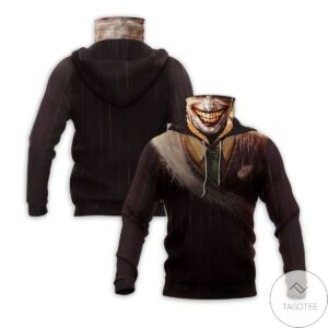 Jocker Creepy Smile Halloween Mask Hoodie