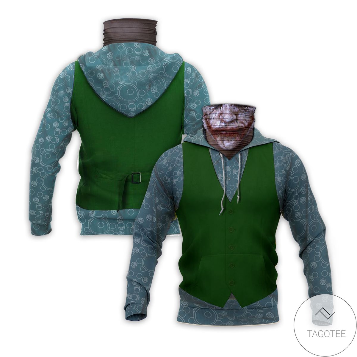 Jocker Green Costume Halloween Mask Hoodie Jocker Green Costume Halloween Mask Hoodie