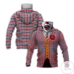Joker Plaid Mask Hoodie