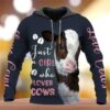 Just A Girl Who Loves Cows 3D All Over Print Hoodie