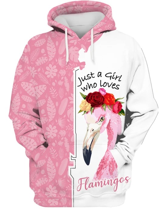 Just A Girl Who Loves Flamingos 3D Shirt Just A Girl Who Loves Flamingos 3D Shirt