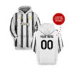 Juventus Custom Name And Number 3D Hoodie And Shirt