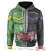 Kamen Rider W Cyclone Joker Form 3D All Over Printed Hoodie