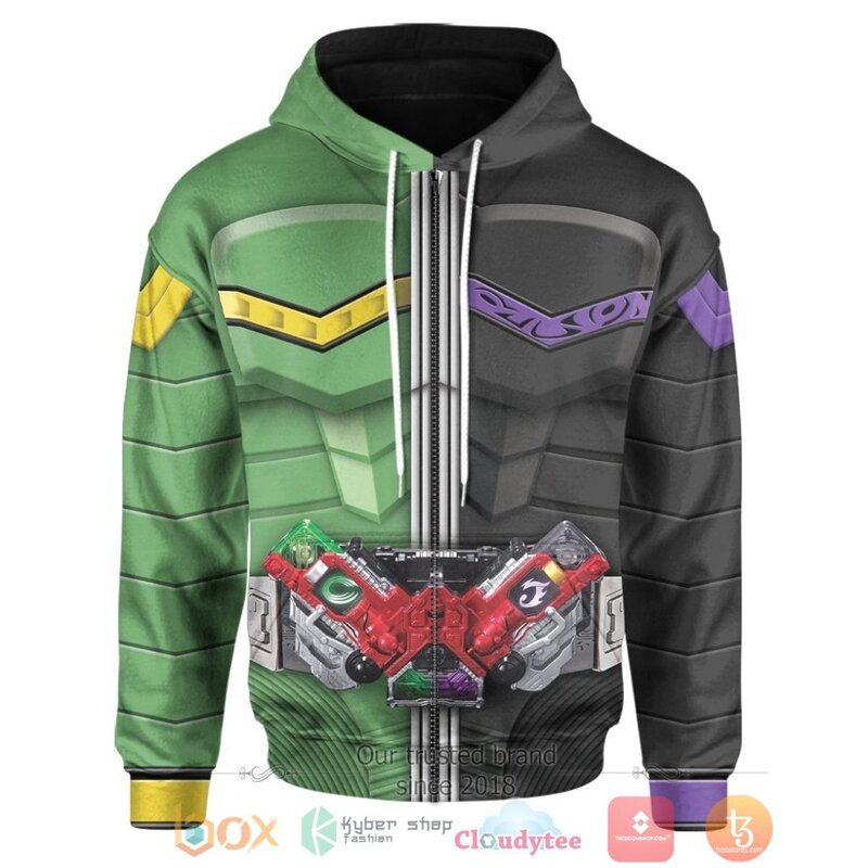 Kamen Rider W Cyclone Joker Form 3D All Over Printed Hoodie Kamen Rider W Cyclone Joker Form 3D All Over Printed Hoodie