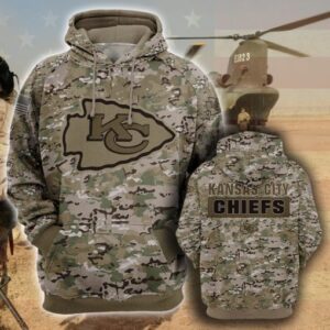 Kansas City Chiefs 3D Camo Veteran Hoodie