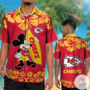 Kansas City Chiefs & Mickey Mouse Hawaiian Shirt