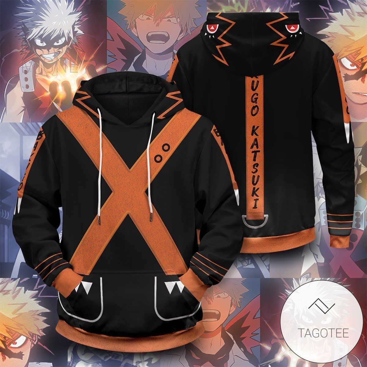 Katsuki Dino Pullover Hoodie- Tagotee Katsuki Dino Pullover Hoodie- Tagotee