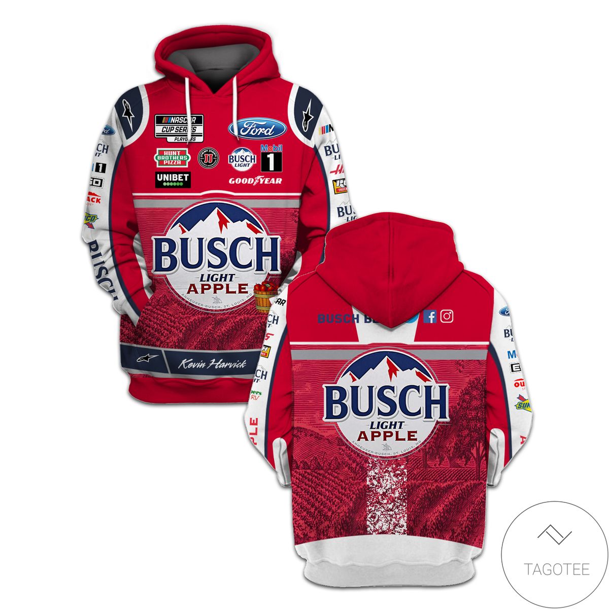 Kevin Harvick Busch Light Apple Hoodie Kevin Harvick Busch Light Apple Hoodie