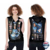 Kevin Harvick Stewart Haas Racing 4 Legend 3D Sleeveless Zip Hoodie