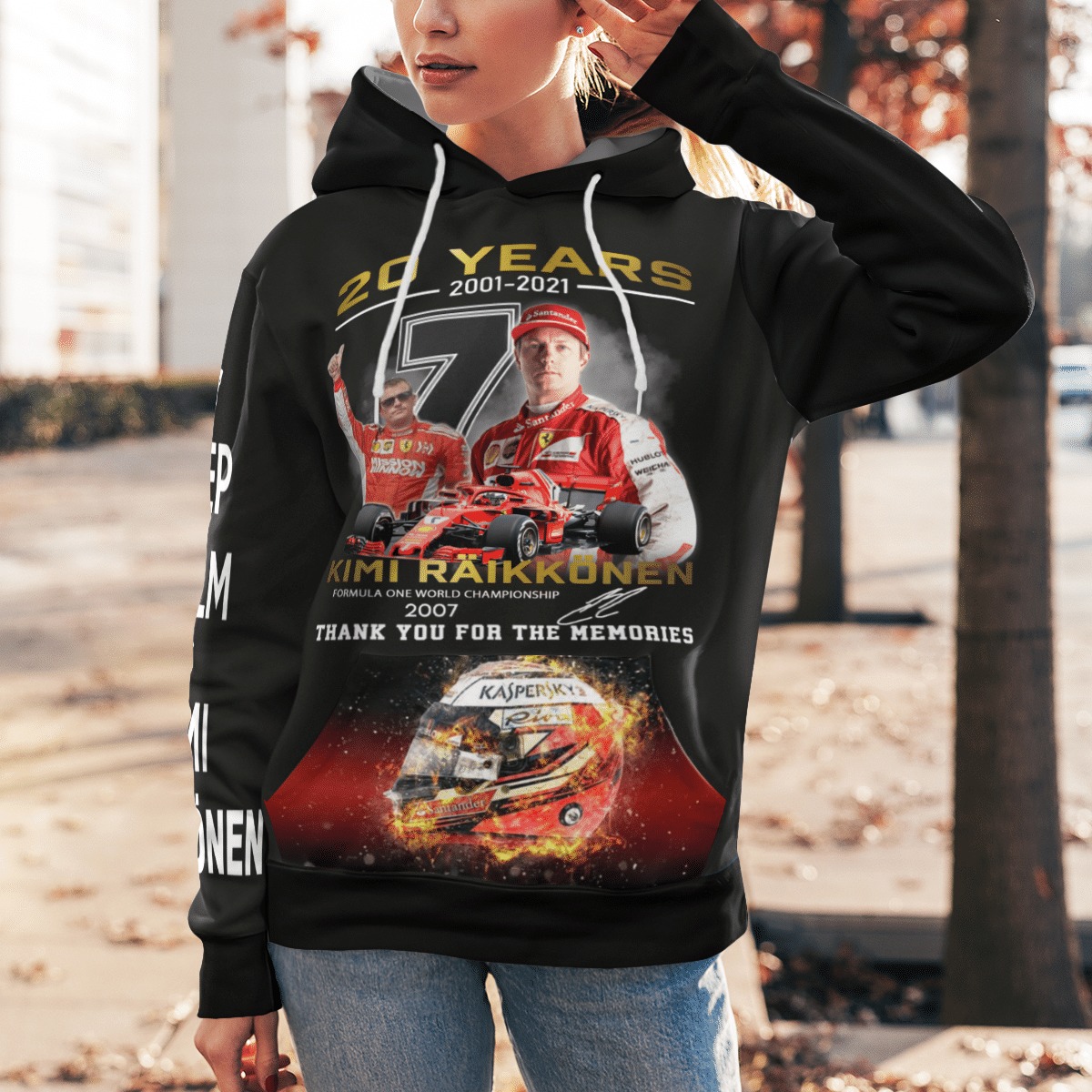 Kimi Raikkonen 20 Years 2001-2021 3D Hoodie Kimi Raikkonen 20 Years 2001-2021 3D Hoodie