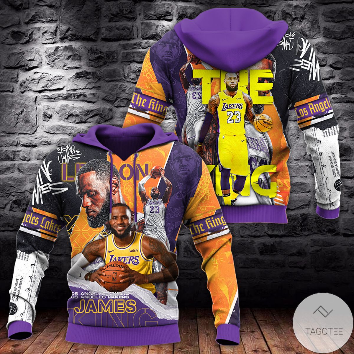 King Lebron James Lakers 3D Hoodie King Lebron James Lakers 3D Hoodie