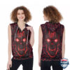 Korn Music Rock Band Lava Kull Volcano 3D Sleeveless Zip Hoodie