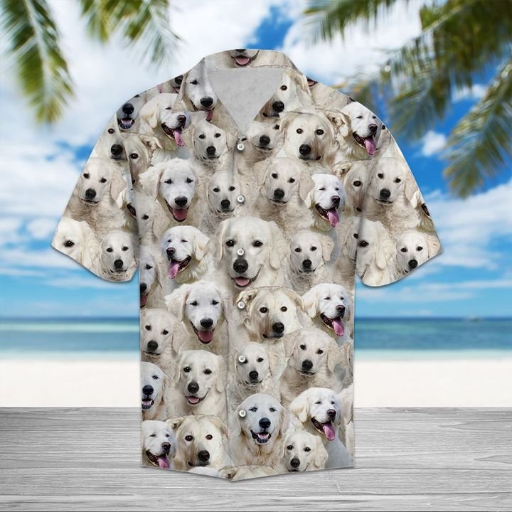 Kuvasz Hawaiian Shirt Summer Button Up Kuvasz Hawaiian Shirt Summer Button Up