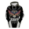 Land Of The Free Because Of The Brave Us Army 3D All Over Printed Hoodie
