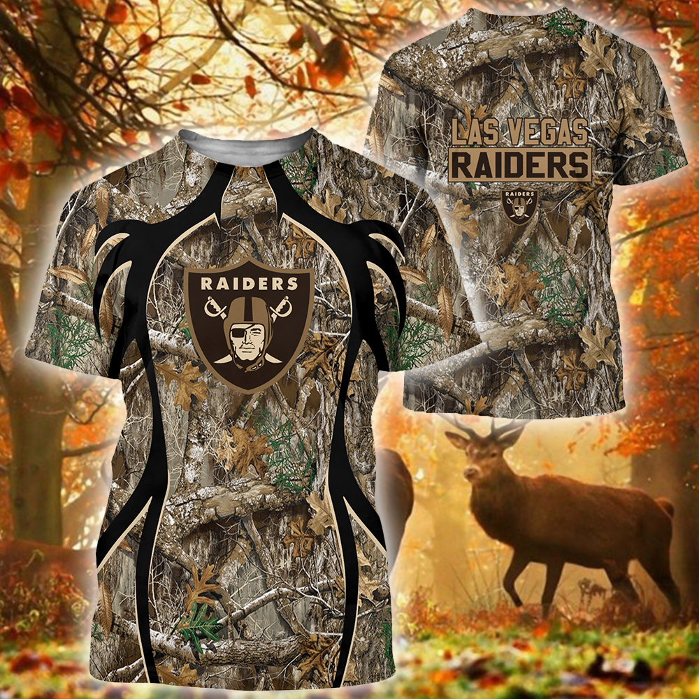 Las Vegas Raiders Nfl Camo 3D Shirt Las Vegas Raiders Nfl Camo 3D Shirt