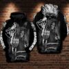 Las Vegas Raiders Nfl Football Skull Smoke Gray 3D All Over Print Hoodie