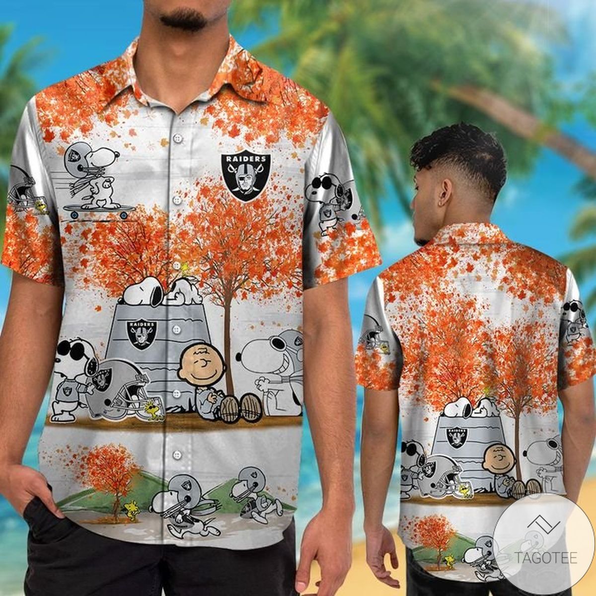 Las Vegas Raiders Snoopy Autumn Hawaiian Shirt Las Vegas Raiders Snoopy Autumn Hawaiian Shirt
