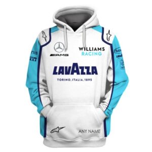 Lavazza Williams Racing Custom Name 3D All Over Print Hoodie