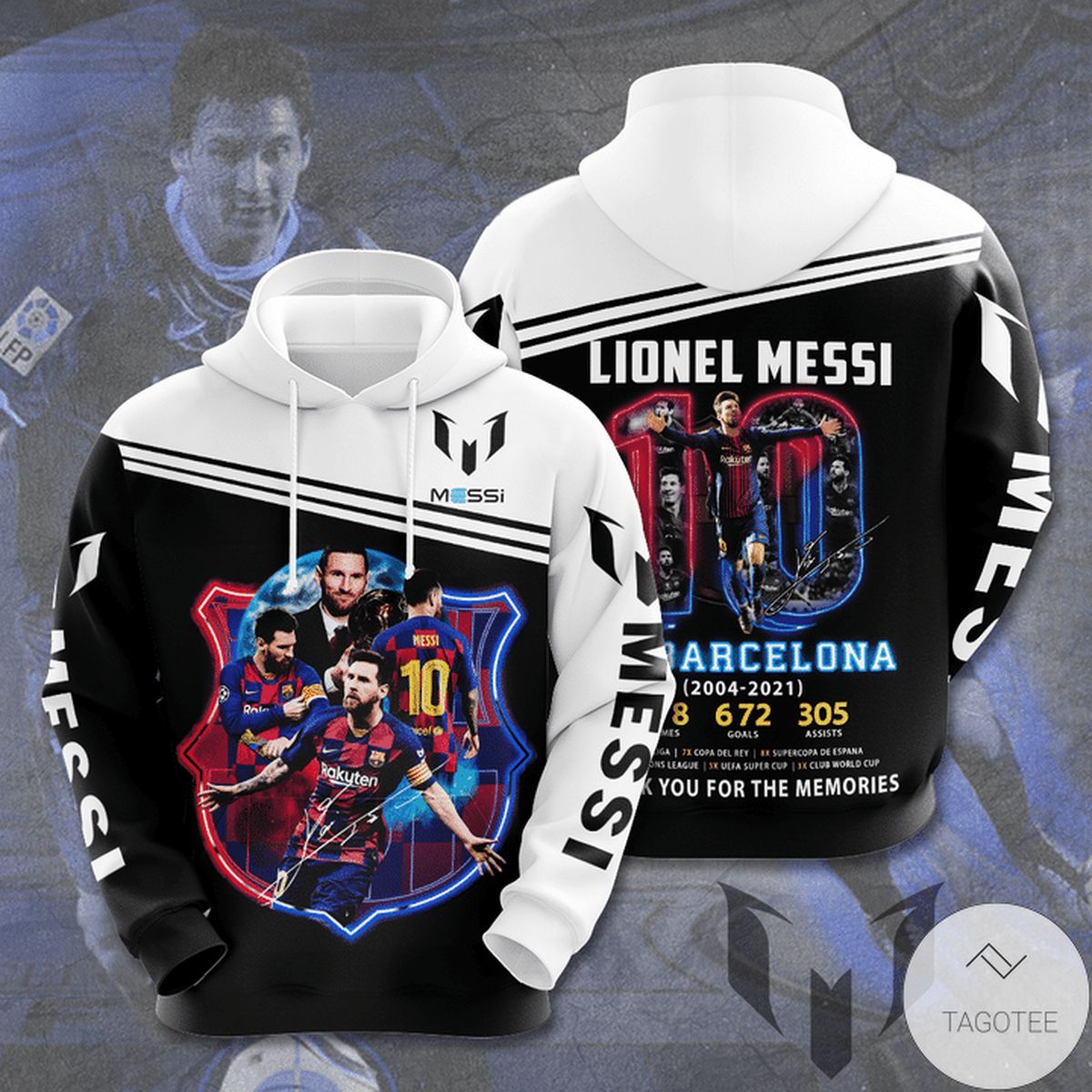 Lionel Messi Barcelona 10 Thank You For The Memories 3D Hoodie Lionel Messi Barcelona 10 Thank You For The Memories 3D Hoodie